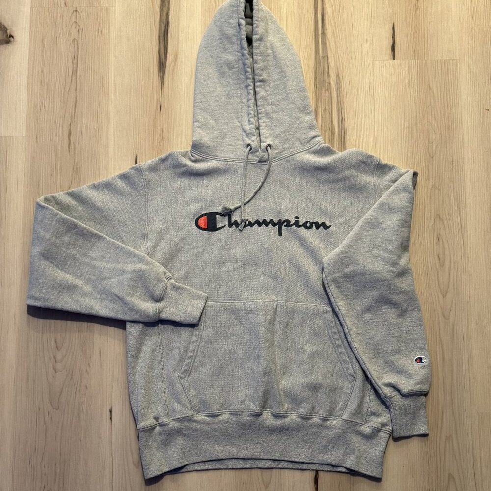 Champion Reverse Weave Men's Fit (unisex) Hoodie Sweatshirt Gray Size Medium